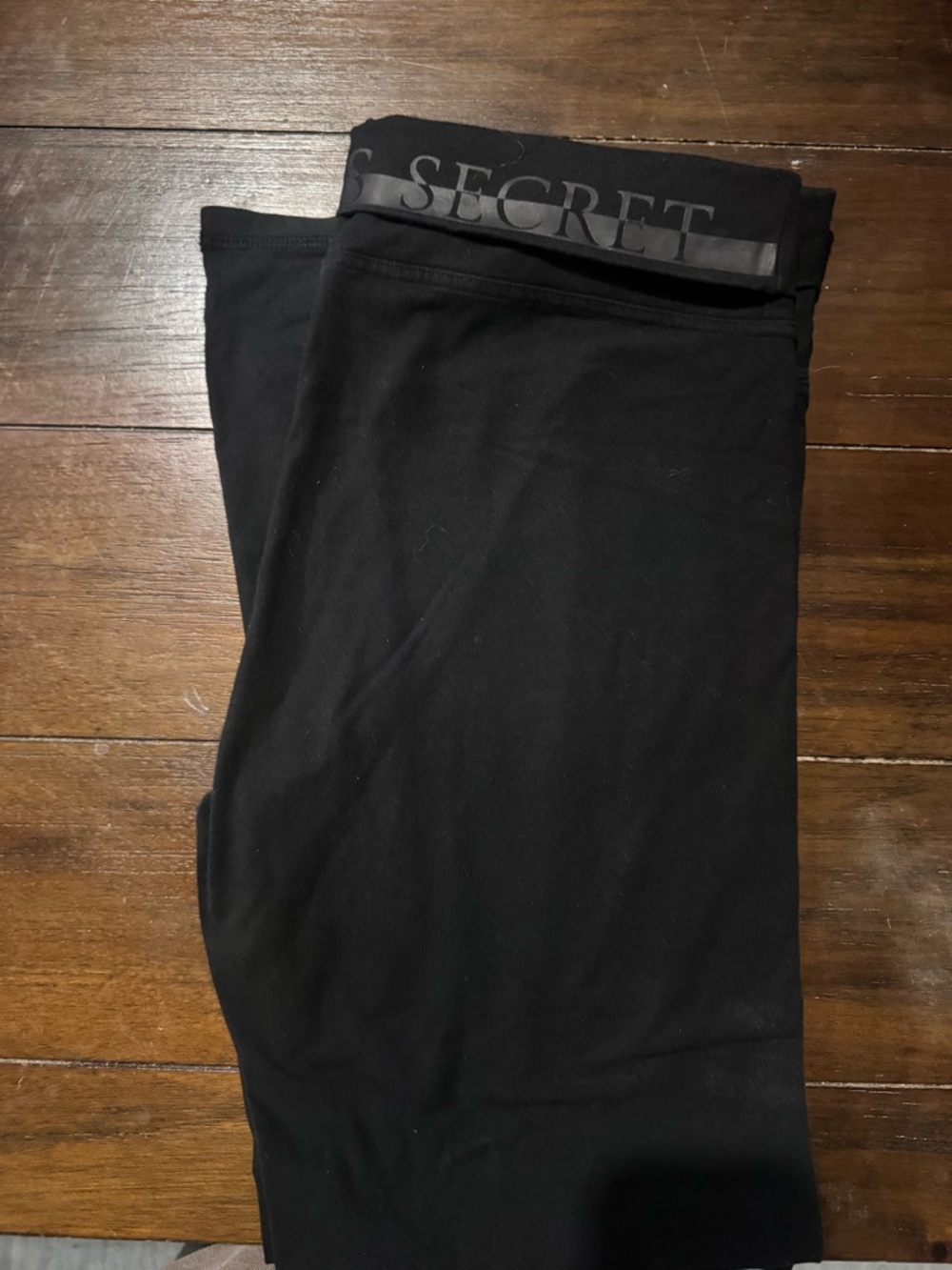 Victoria's Secret Black Foldover Waistband Leggings